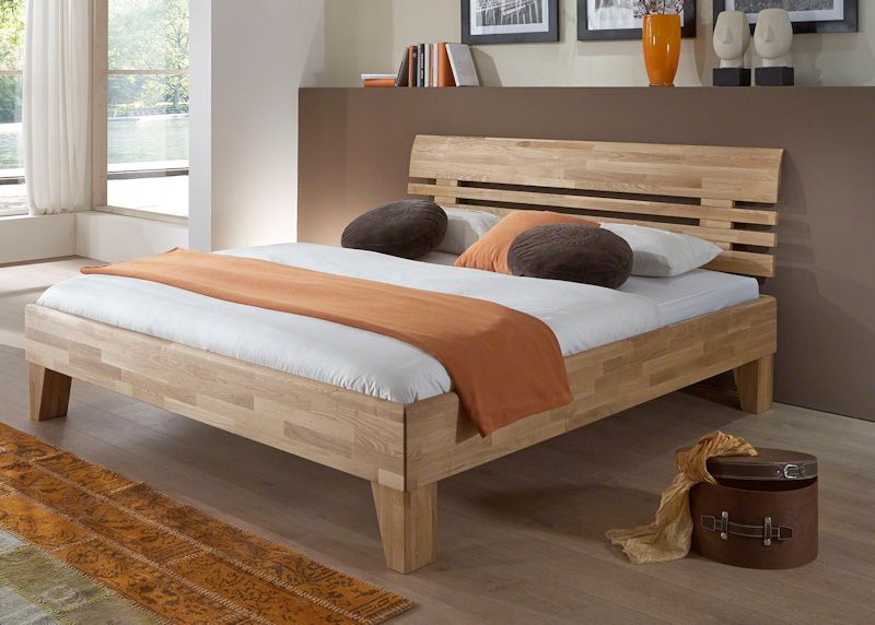 Massivholz Bettrahmen Amerika mit Kopfteil Mississippi